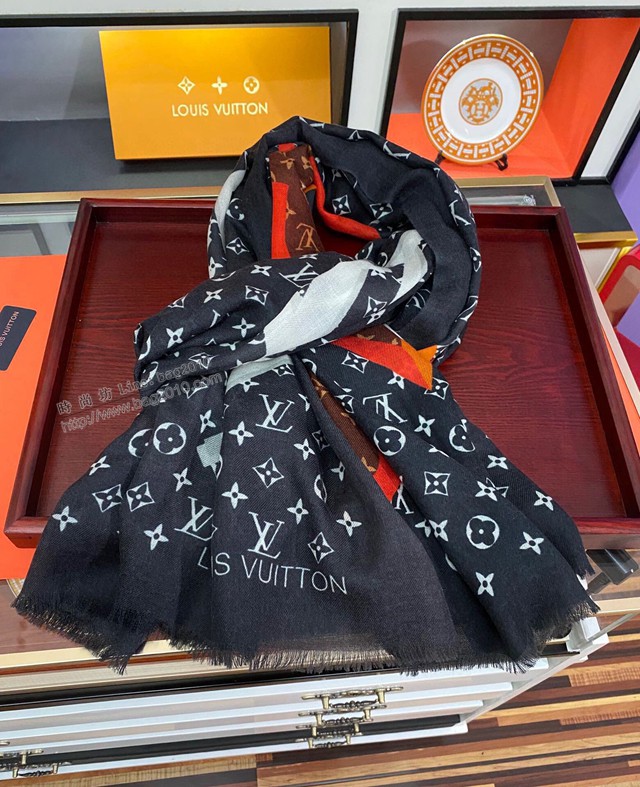 Louis Vuitton女士圍巾 路易威登2021新款頂級羊絨圍巾披肩 LV羊絨長巾  mmj1214